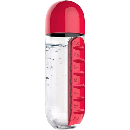 Botella con Pastillero Semanal Extraíble